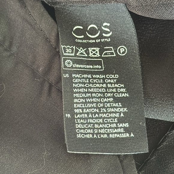 COS Black Dress Size 10 - Picture 8 of 10